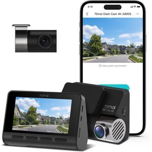 70mai 4K Dash Cam A800S with Sony IMX415, Front and Rear (1639)